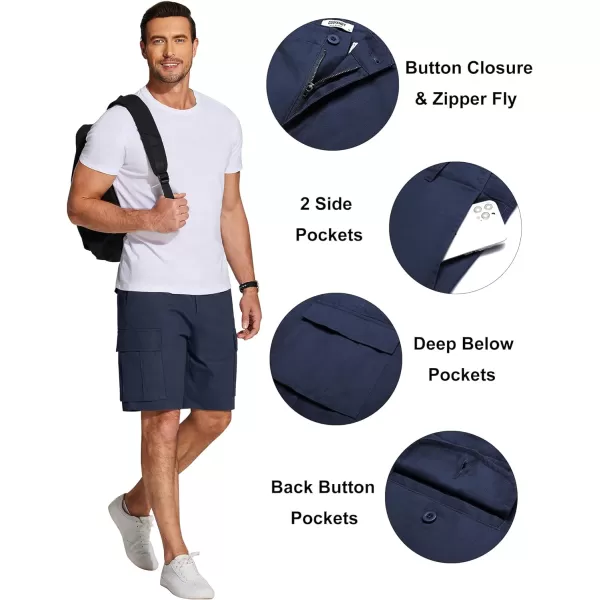 COOFANDY Men's Cargo Shorts Relaxed Fit Casual Shorts Cotton Stretch Outdoor Work Shorts with Multi Pockets