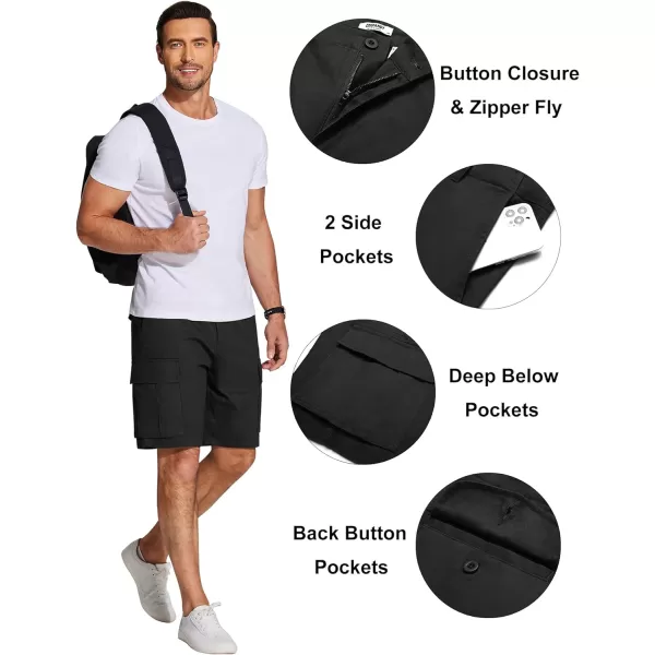 COOFANDY Men's Cargo Shorts Relaxed Fit Casual Shorts Cotton Stretch Outdoor Work Shorts with Multi Pockets