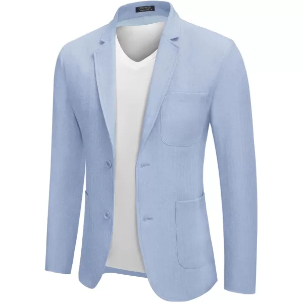 COOFANDY Men's Casual Blazer Jacket Regular Fit Lightweight Two Button Herringbone Sport Coat