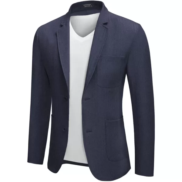 COOFANDY Men's Casual Blazer Jacket Regular Fit Lightweight Two Button Herringbone Sport Coat