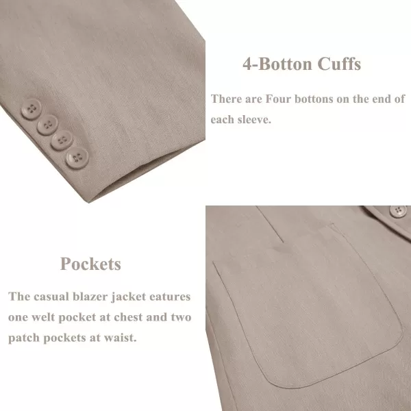COOFANDY Men's Casual Blazer Jacket Regular Fit Lightweight Two Button Herringbone Sport Coat