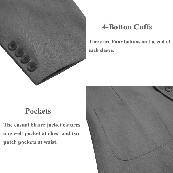 COOFANDY Men's Casual Blazer Jacket Regular Fit Lightweight Two Button Herringbone Sport Coat