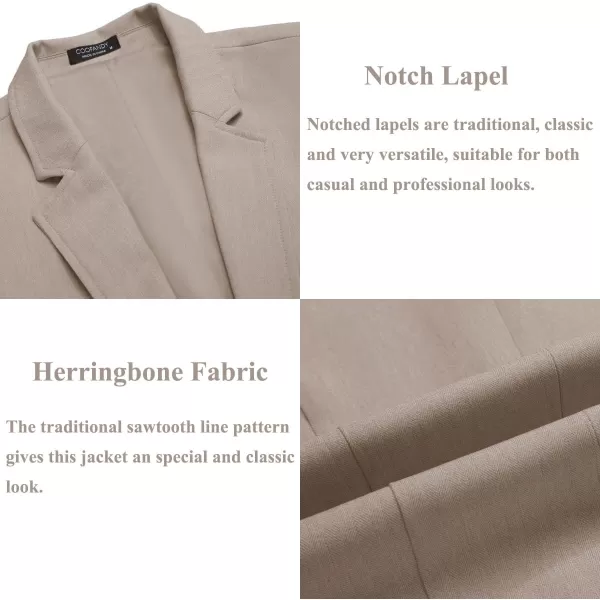 COOFANDY Men's Casual Blazer Jacket Regular Fit Lightweight Two Button Herringbone Sport Coat