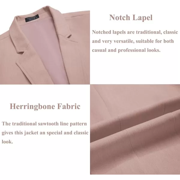 COOFANDY Men's Casual Blazer Jacket Regular Fit Lightweight Two Button Herringbone Sport Coat