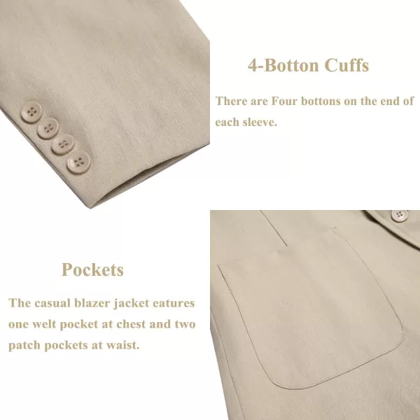 COOFANDY Men's Casual Blazer Jacket Regular Fit Lightweight Two Button Herringbone Sport Coat