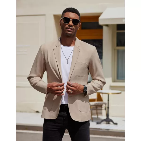 COOFANDY Men's Casual Blazer Jacket Regular Fit Lightweight Two Button Herringbone Sport Coat