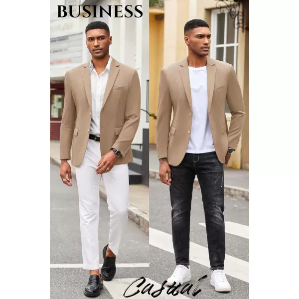 COOFANDY Mens Casual Blazer Slim Fit Suit Jacket Lightweight Knit Sport Coat Two Button Blazer Jacket