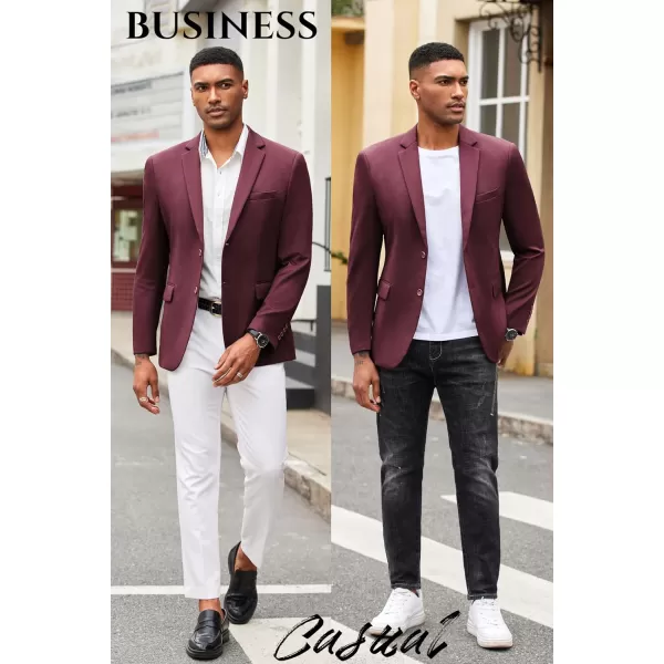 COOFANDY Mens Casual Blazer Slim Fit Suit Jacket Lightweight Knit Sport Coat Two Button Blazer Jacket