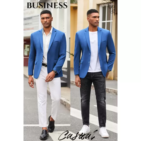 COOFANDY Mens Casual Blazer Slim Fit Suit Jacket Lightweight Knit Sport Coat Two Button Blazer Jacket
