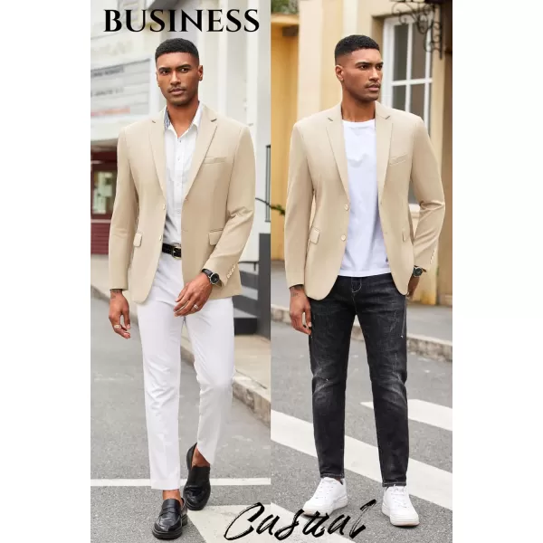 COOFANDY Mens Casual Blazer Slim Fit Suit Jacket Lightweight Knit Sport Coat Two Button Blazer Jacket