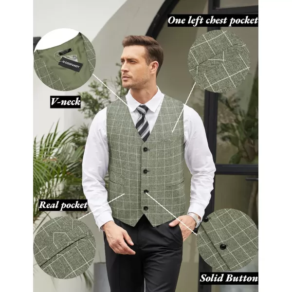 COOFANDY Men's Casual Business Vests Lightweight Waistcoat Slim Fit Suit Vest
