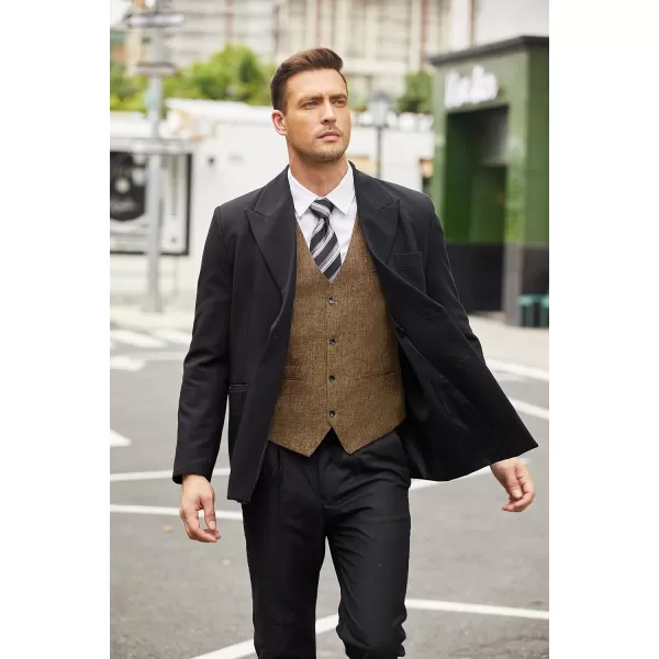 COOFANDY Men's Casual Business Vests Lightweight Waistcoat Slim Fit Suit Vest