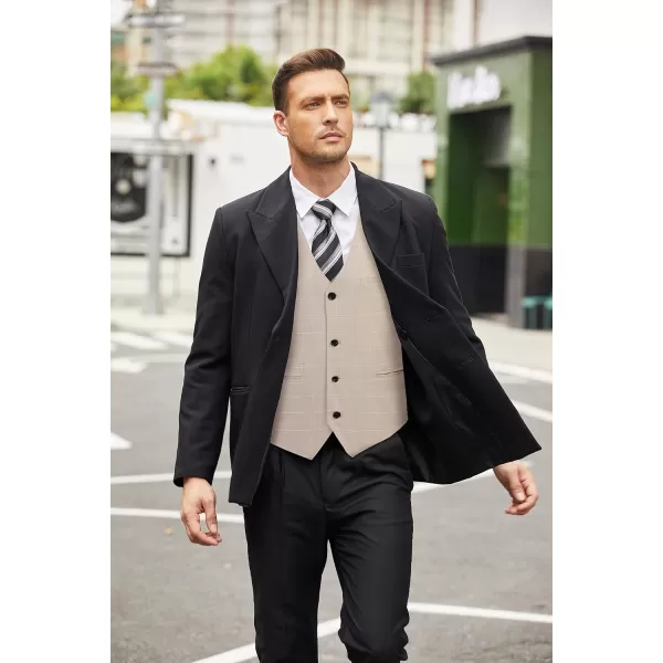 COOFANDY Men's Casual Business Vests Lightweight Waistcoat Slim Fit Suit Vest