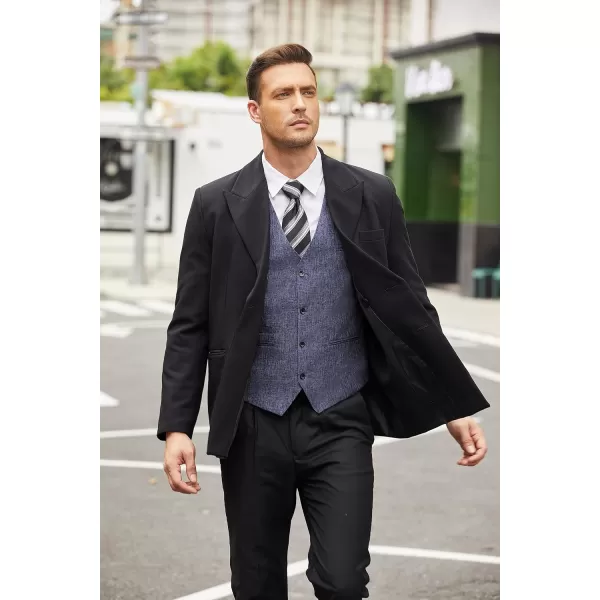 COOFANDY Men's Casual Business Vests Lightweight Waistcoat Slim Fit Suit Vest