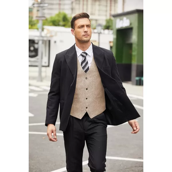 COOFANDY Men's Casual Business Vests Lightweight Waistcoat Slim Fit Suit Vest
