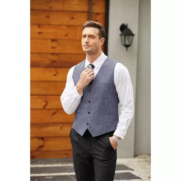 COOFANDY Men's Casual Business Vests Lightweight Waistcoat Slim Fit Suit Vest