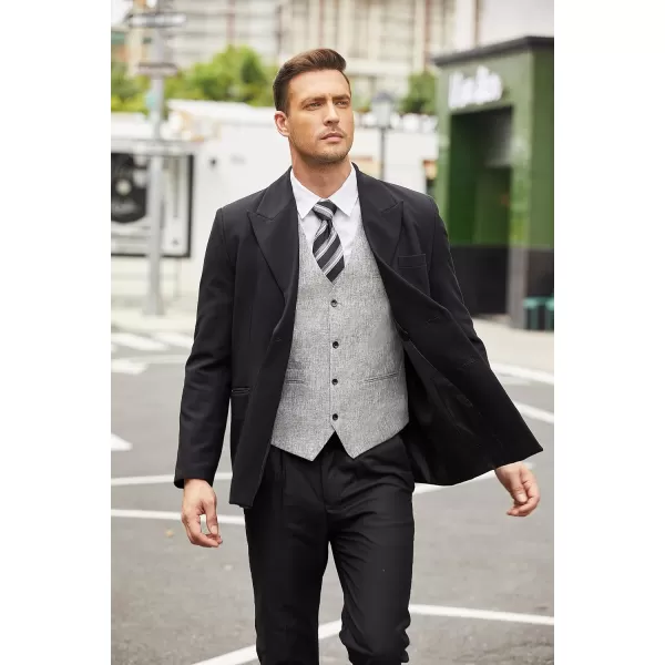 COOFANDY Men's Casual Business Vests Lightweight Waistcoat Slim Fit Suit Vest