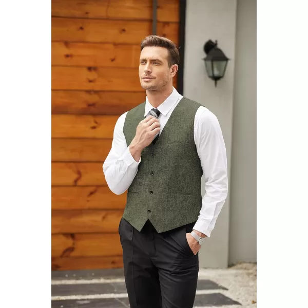 COOFANDY Men's Casual Business Vests Lightweight Waistcoat Slim Fit Suit Vest