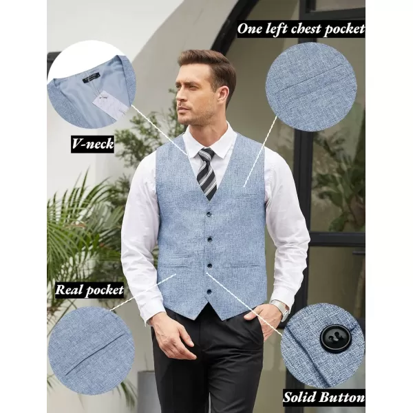 COOFANDY Men's Casual Business Vests Lightweight Waistcoat Slim Fit Suit Vest