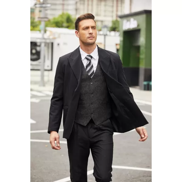 COOFANDY Men's Casual Business Vests Lightweight Waistcoat Slim Fit Suit Vest