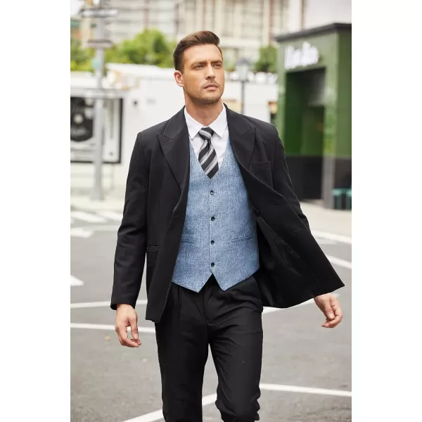 COOFANDY Men's Casual Business Vests Lightweight Waistcoat Slim Fit Suit Vest