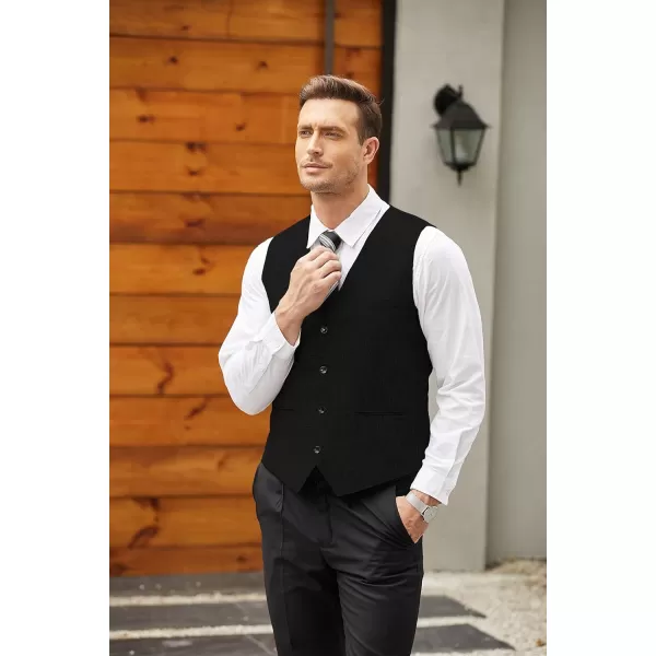 COOFANDY Men's Casual Business Vests Lightweight Waistcoat Slim Fit Suit Vest