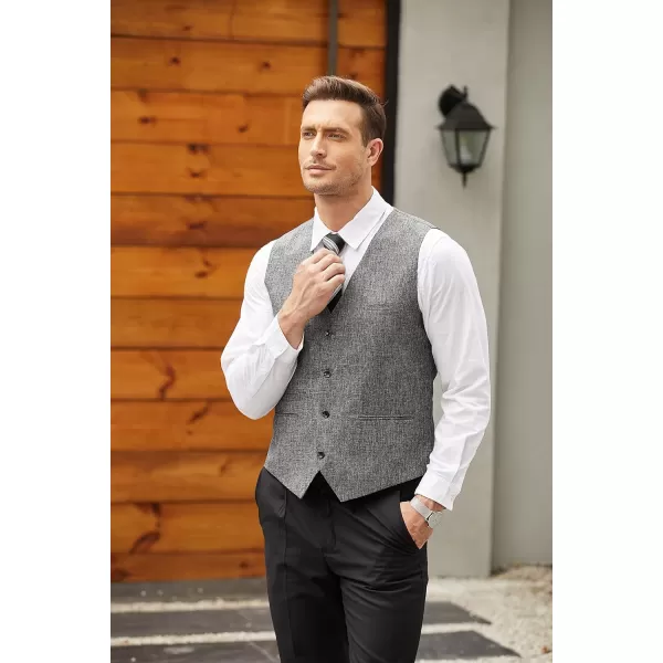 COOFANDY Men's Casual Business Vests Lightweight Waistcoat Slim Fit Suit Vest