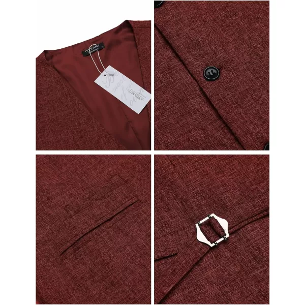COOFANDY Men's Casual Business Vests Lightweight Waistcoat Slim Fit Suit Vest