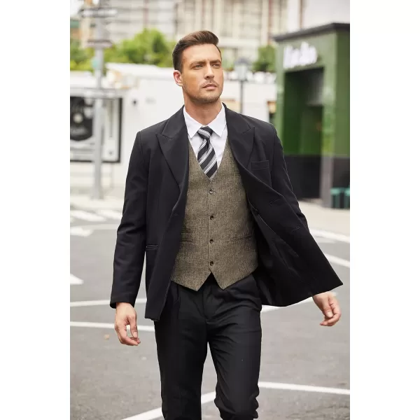 COOFANDY Men's Casual Business Vests Lightweight Waistcoat Slim Fit Suit Vest