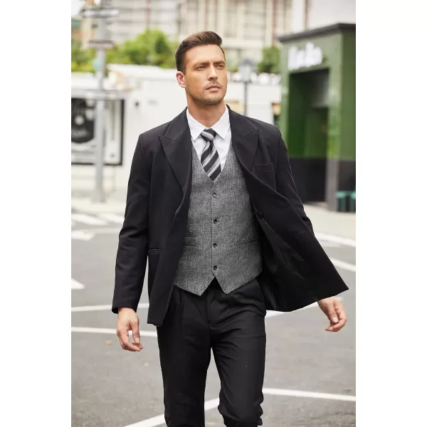 COOFANDY Men's Casual Business Vests Lightweight Waistcoat Slim Fit Suit Vest