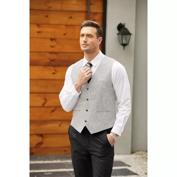 COOFANDY Men's Casual Business Vests Lightweight Waistcoat Slim Fit Suit Vest