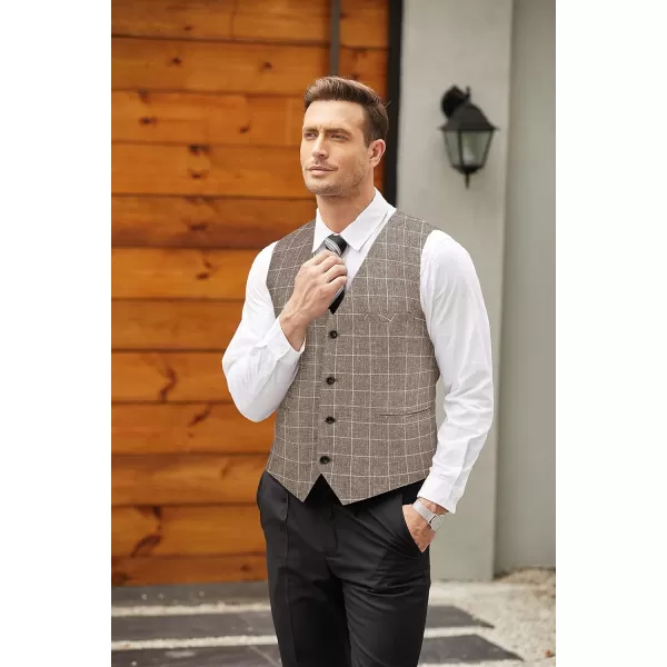 COOFANDY Men's Casual Business Vests Lightweight Waistcoat Slim Fit Suit Vest