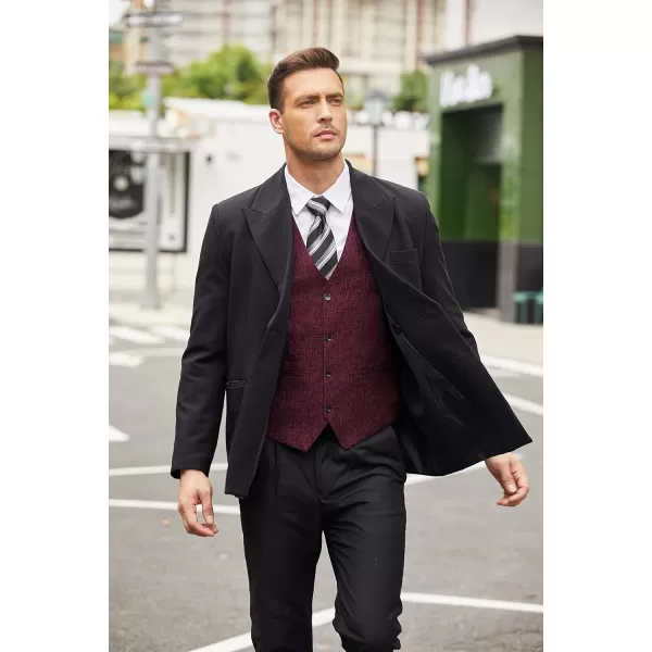 COOFANDY Men's Casual Business Vests Lightweight Waistcoat Slim Fit Suit Vest