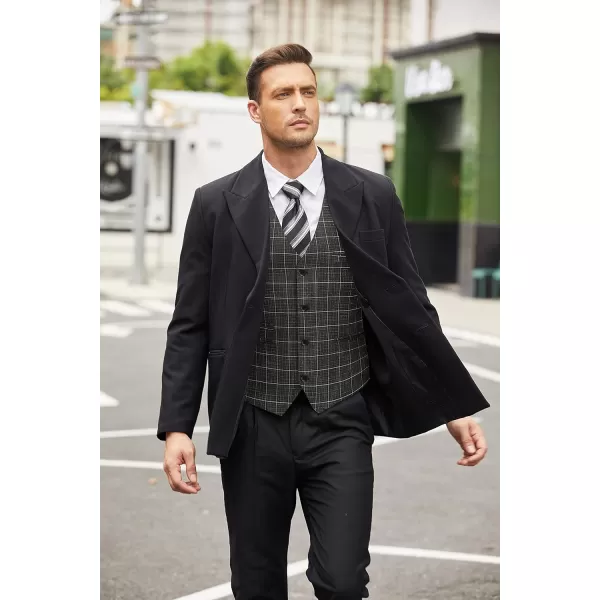COOFANDY Men's Casual Business Vests Lightweight Waistcoat Slim Fit Suit Vest