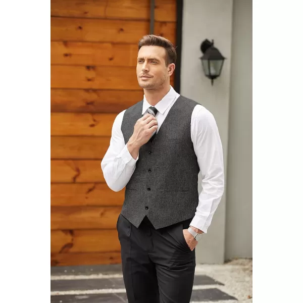 COOFANDY Men's Casual Business Vests Lightweight Waistcoat Slim Fit Suit Vest