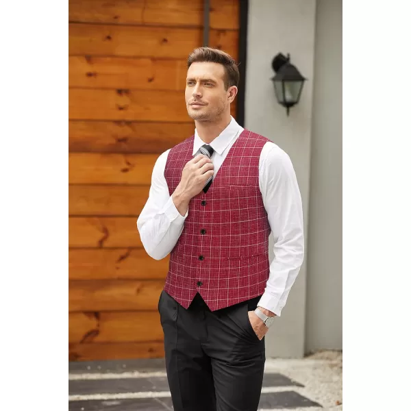 COOFANDY Men's Casual Business Vests Lightweight Waistcoat Slim Fit Suit Vest