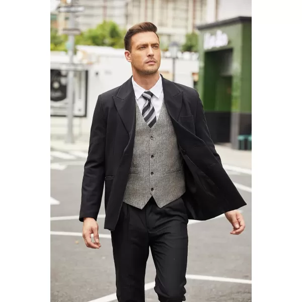 COOFANDY Men's Casual Business Vests Lightweight Waistcoat Slim Fit Suit Vest