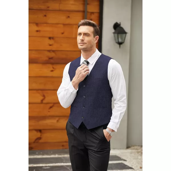 COOFANDY Men's Casual Business Vests Lightweight Waistcoat Slim Fit Suit Vest