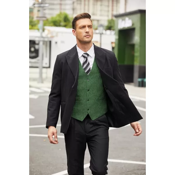 COOFANDY Men's Casual Business Vests Lightweight Waistcoat Slim Fit Suit Vest