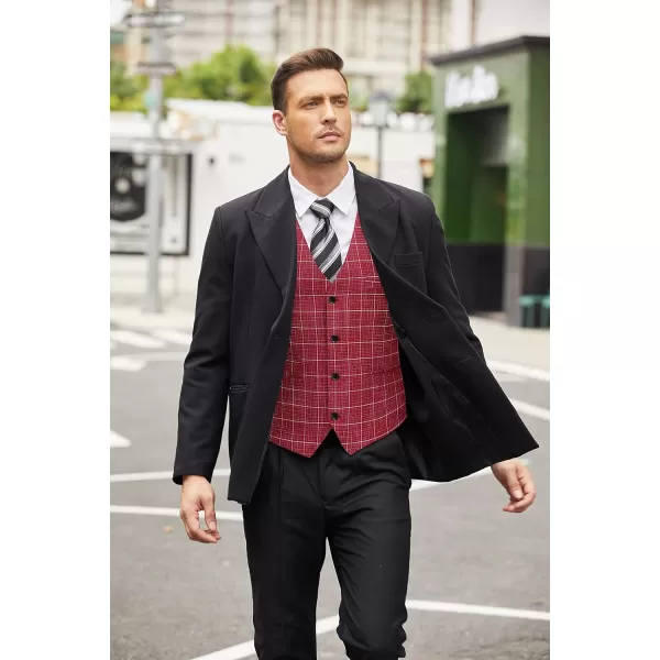 COOFANDY Men's Casual Business Vests Lightweight Waistcoat Slim Fit Suit Vest