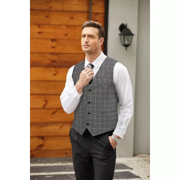 COOFANDY Men's Casual Business Vests Lightweight Waistcoat Slim Fit Suit Vest