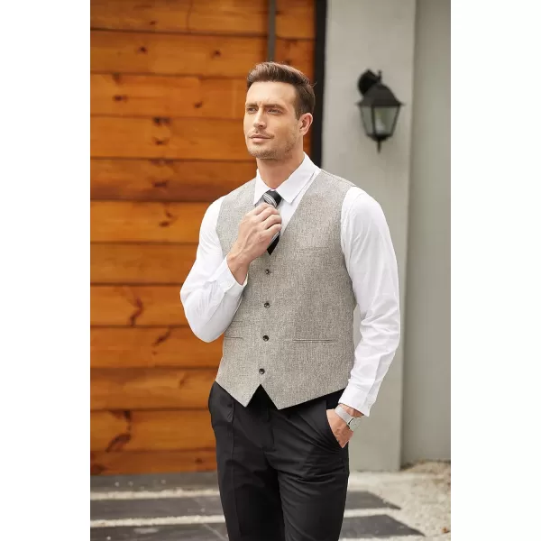 COOFANDY Men's Casual Business Vests Lightweight Waistcoat Slim Fit Suit Vest
