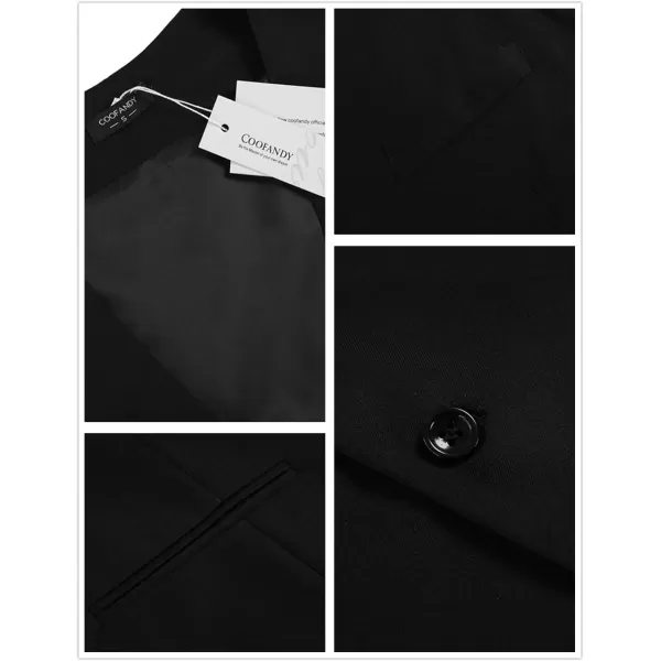 COOFANDY Men's Casual Business Vests Lightweight Waistcoat Slim Fit Suit Vest