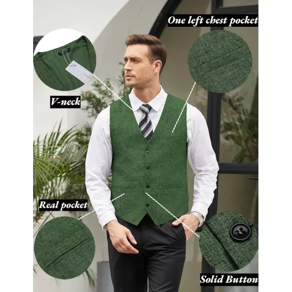 COOFANDY Men's Casual Business Vests Lightweight Waistcoat Slim Fit Suit Vest