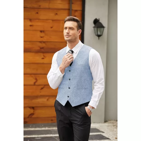 COOFANDY Men's Casual Business Vests Lightweight Waistcoat Slim Fit Suit Vest
