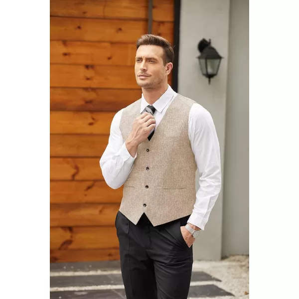 COOFANDY Men's Casual Business Vests Lightweight Waistcoat Slim Fit Suit Vest