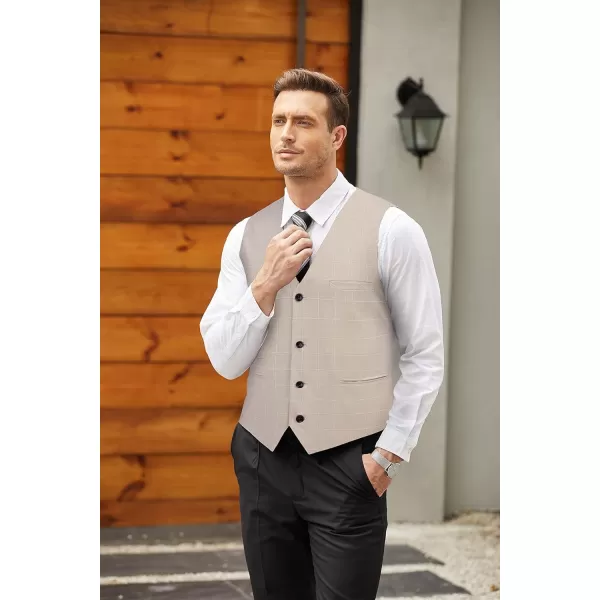 COOFANDY Men's Casual Business Vests Lightweight Waistcoat Slim Fit Suit Vest
