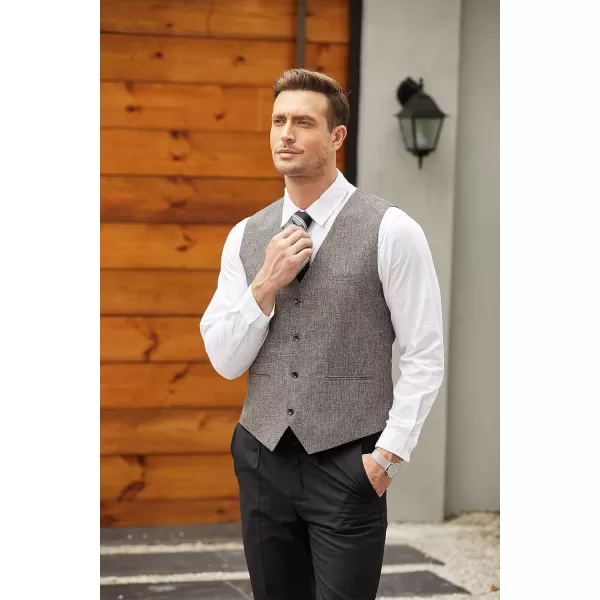 COOFANDY Men's Casual Business Vests Lightweight Waistcoat Slim Fit Suit Vest