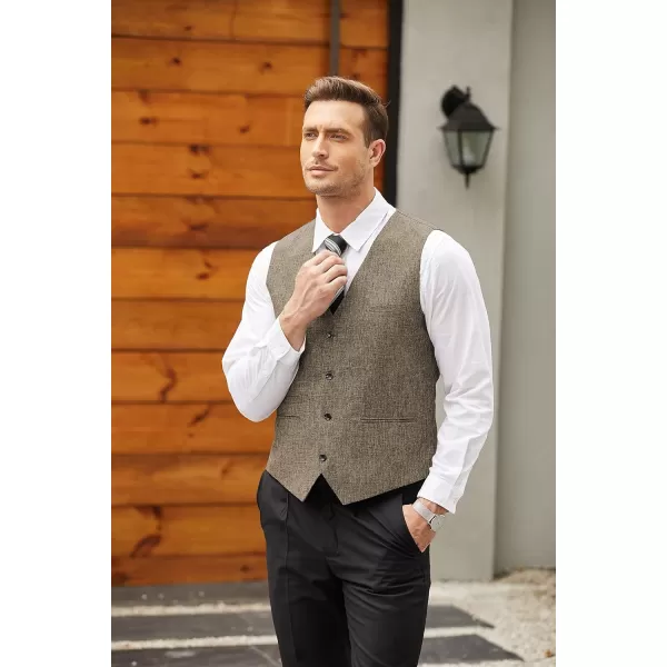 COOFANDY Men's Casual Business Vests Lightweight Waistcoat Slim Fit Suit Vest