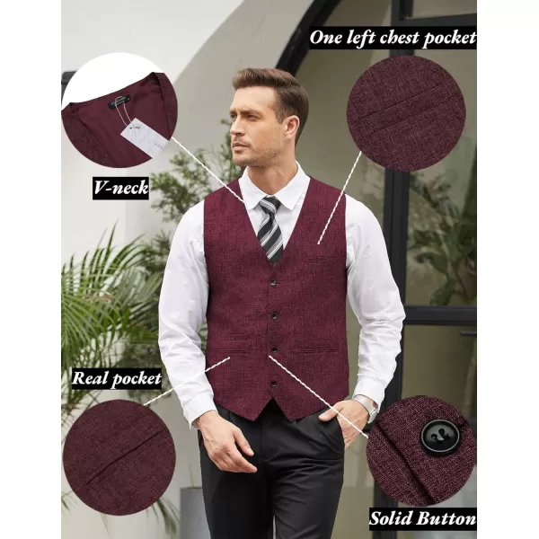 COOFANDY Men's Casual Business Vests Lightweight Waistcoat Slim Fit Suit Vest